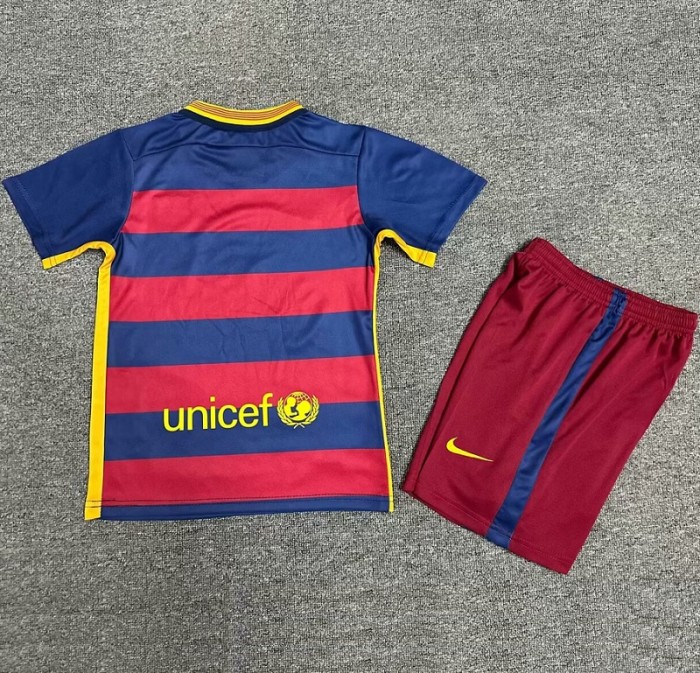 Retro 15/16 Barcelona home kids kit