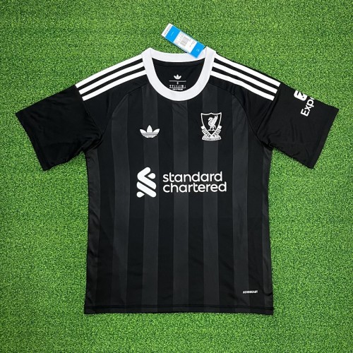 25/26 liverpool black football Jersey
