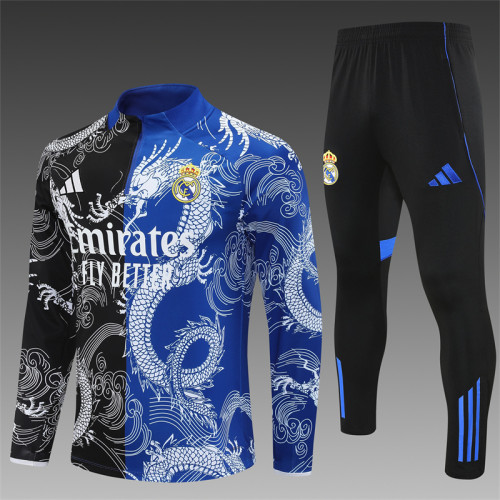 25/26 Real Madrid Kids training suit Blue black