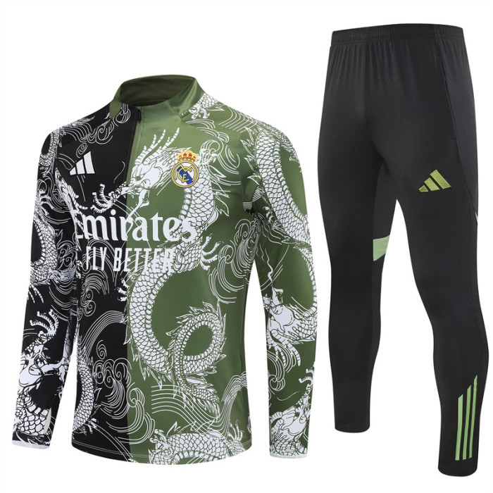 25/26 Real Madrid Adult training suit Green Black