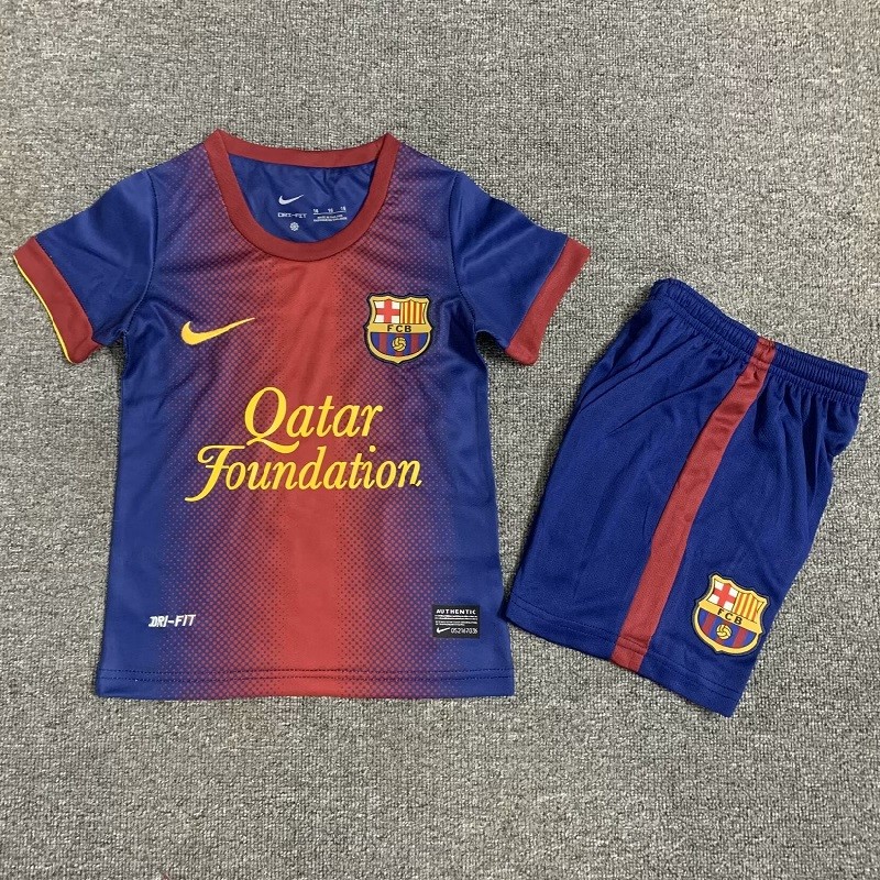 Retro 12/13 Barcelona home kids kit with sock