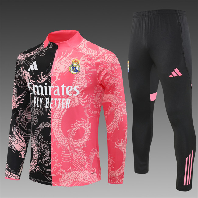 25/26 Real Madrid Kids training suit Pink Black