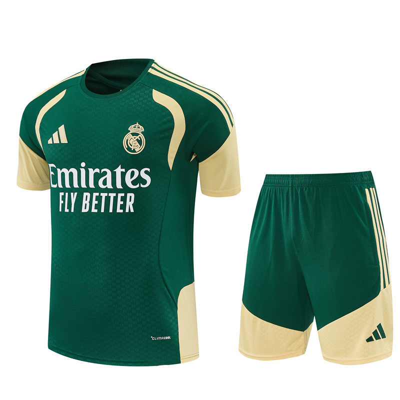 26/27 Real Madrid kids Short sleeve training suit green