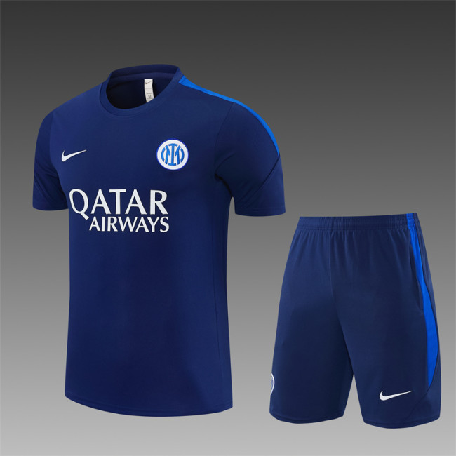 26/27 inter milan short sleeved Adult training kit royal blue