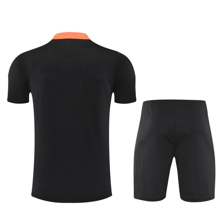 25/26 Brazil Short sleeve kids training suit black