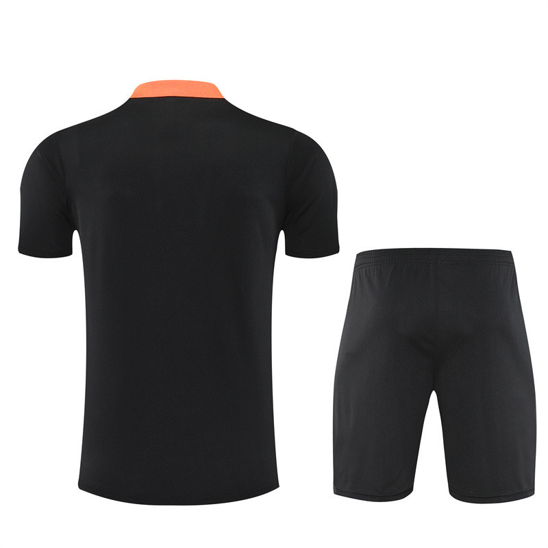 25/26 Brazil Short sleeve kids training suit black