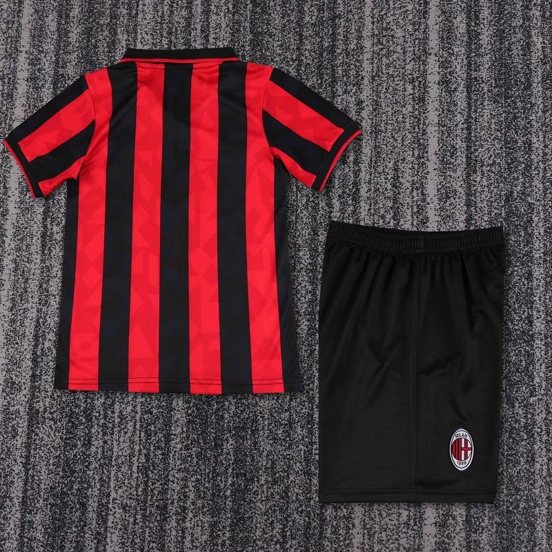 Retro 93/94 AC Milan home kids kit