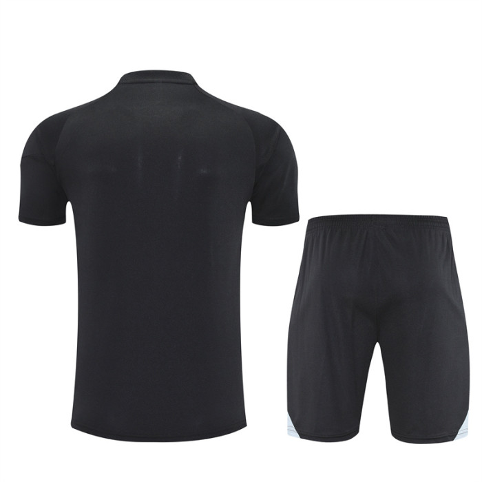 25/26 Real Madrid Short sleeve Adult training suit black