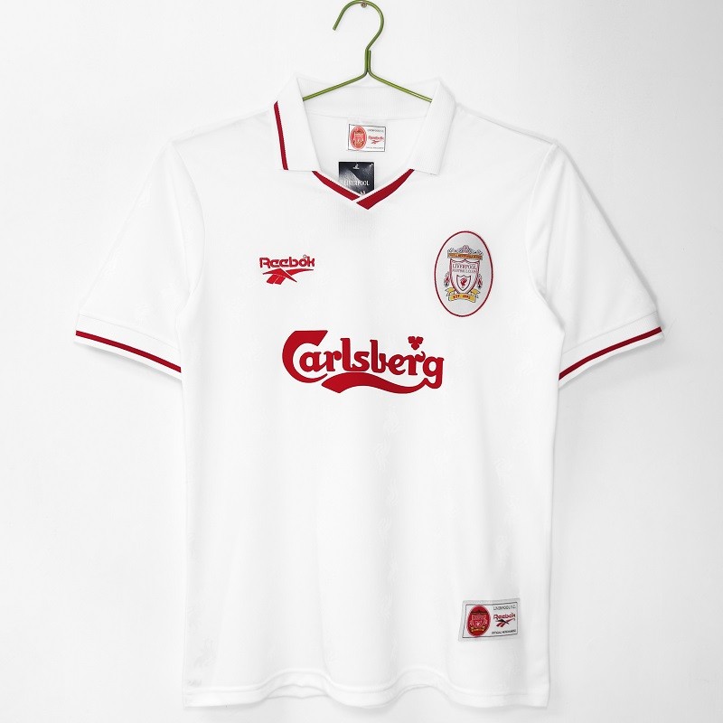 Retro 96/97 Liverpool white football Jersey