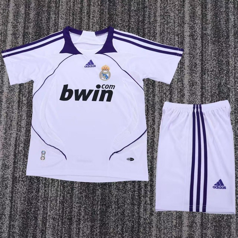 Retro 07/08 Real Madrid home kids kit