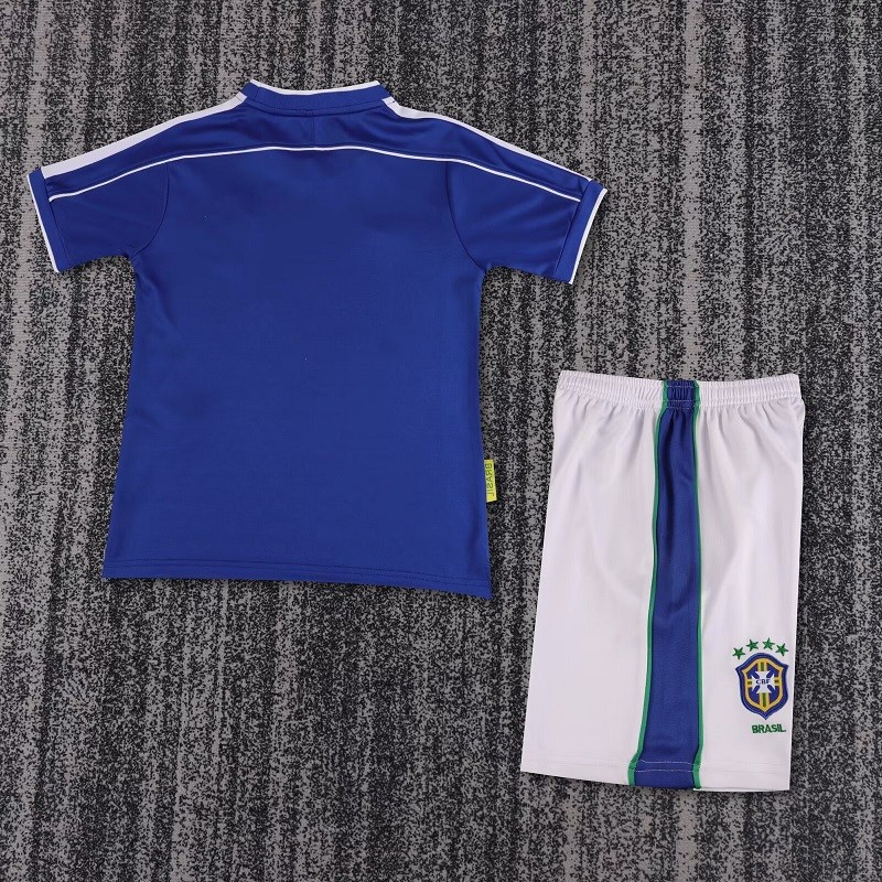 Retro 1998 Brazil Away kids kit