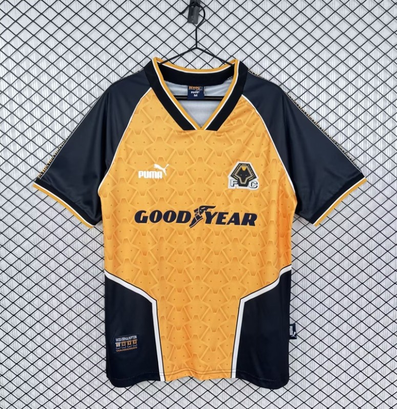 Retro 96/98 Wolverhampton Wanderers home football jersey