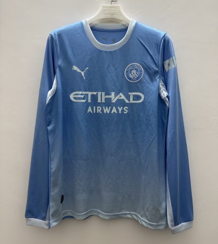 26/27 Manchester City home long sleeves football Jersey