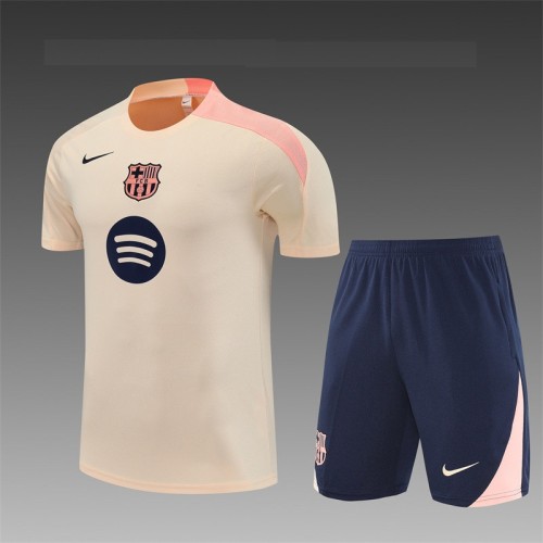 25/26 Barcelona Short sleeve Adult training suit beige