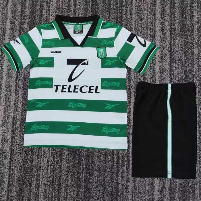Retro 99/00 Sporting CP home kids kit