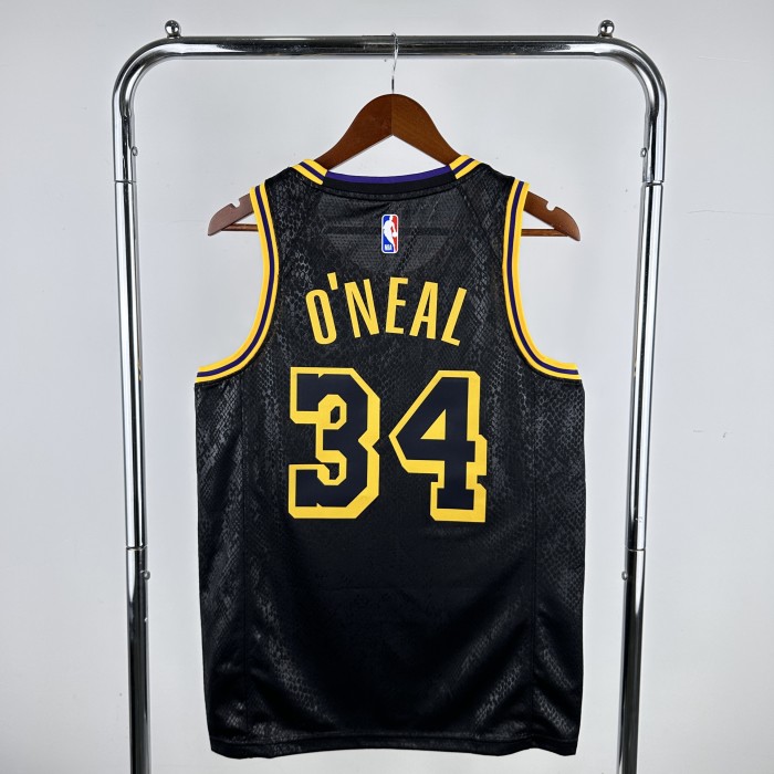 NBA Lakers #34 O'NEAL Basketball Jersey black