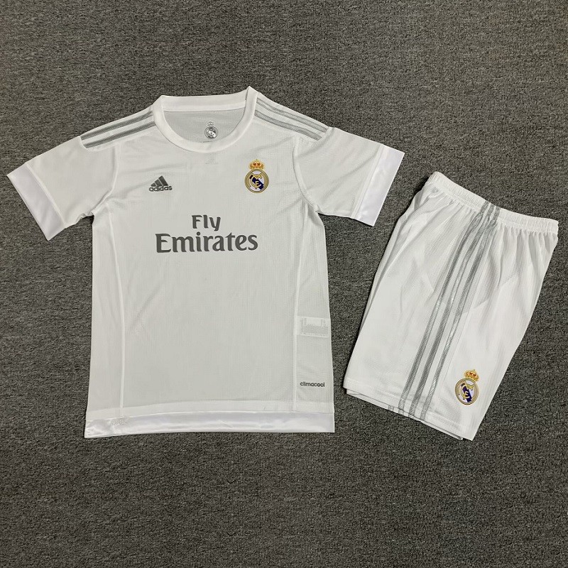 15/16 Retro Real Madrid home kids kit