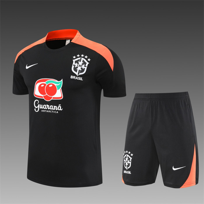 25/26 Brazil Short sleeve Adult training suit black