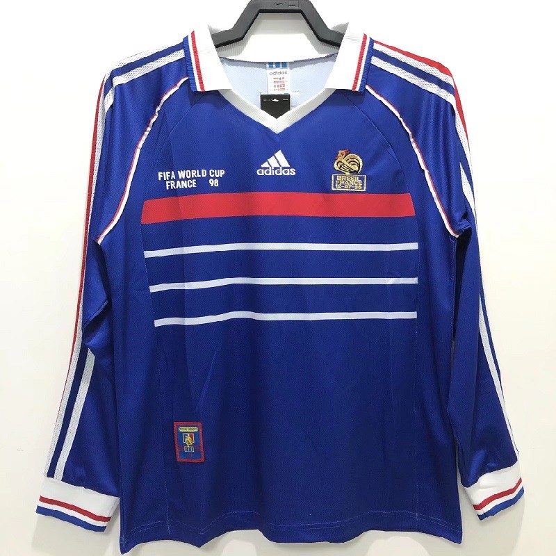 Retro 1998 France home Long sleeve football jersey