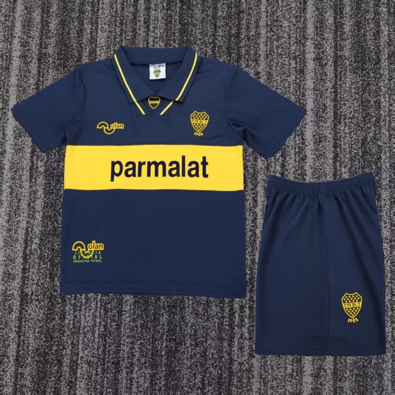 Retro 93/95 Boca Juniors home kids kit