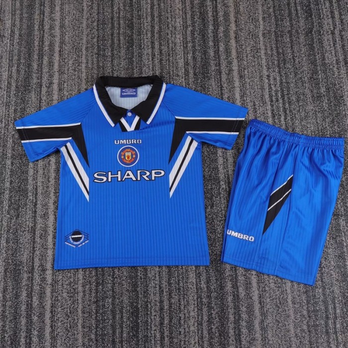 Retro 1998 Manchester United third kids kit