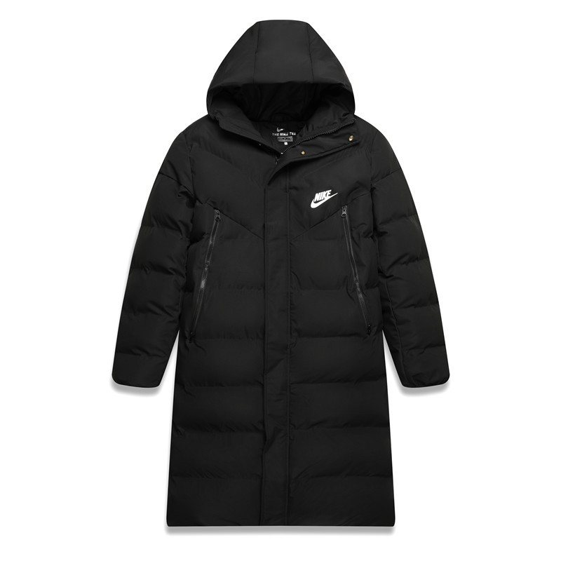 Nike black long cotton coat jacket