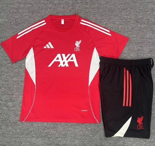 25/26 Liverpool kids Short sleeve training suit black red