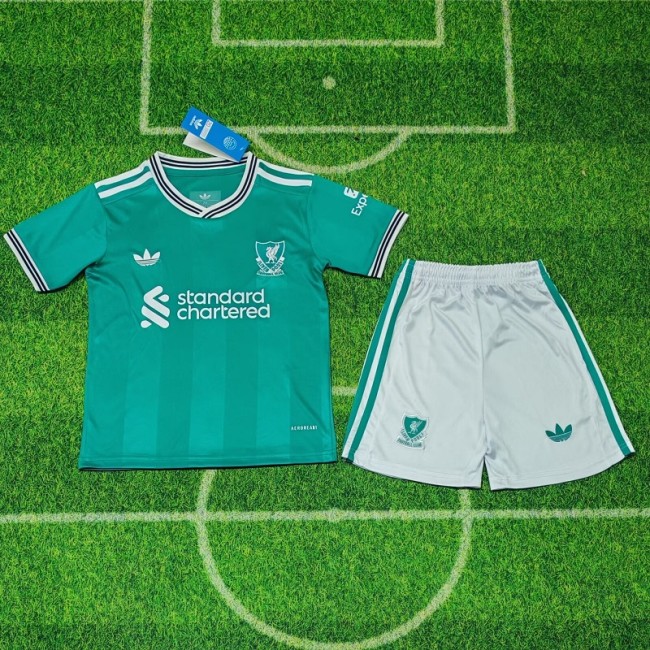 25/26 liverpool third kids kit
