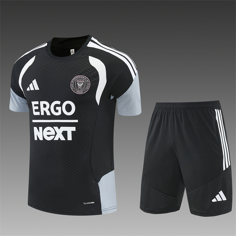 26/27 Inter Miami short -sleeved training suit black