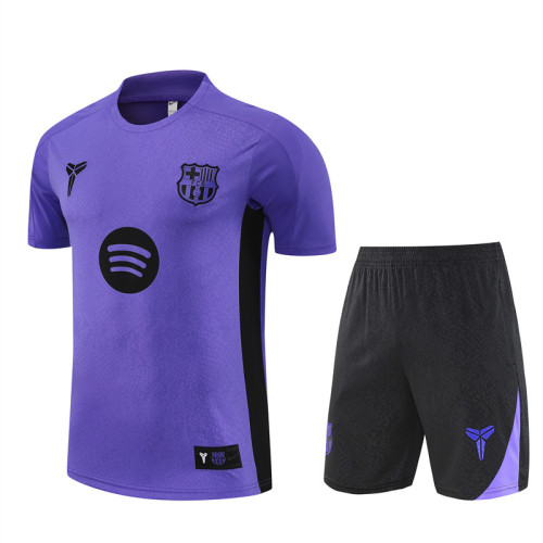 25/26 Barcelona kids Short sleeve training suit Purple