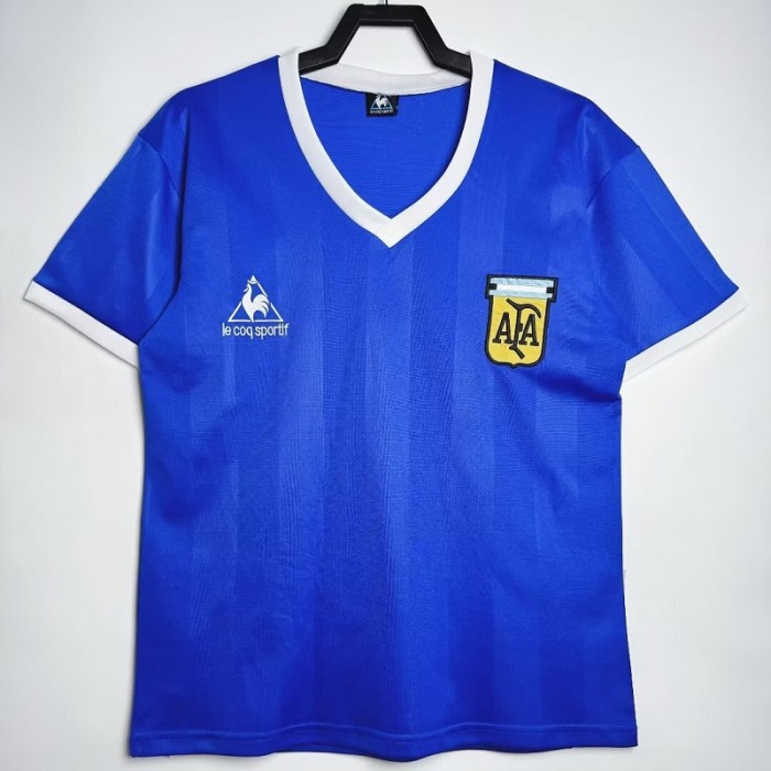 Retro 1986 Argentina Away football jersey