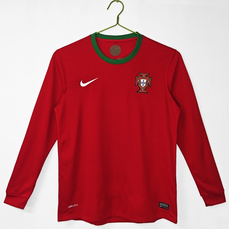 Retro Portugal 2012 home football Jersey Long sleeves