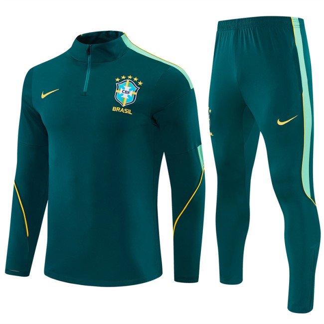 26/27 Brazil Kids training suit dark green
