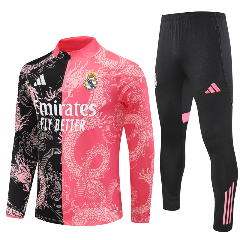 25/26 Real Madrid Adult training suit Pink Black