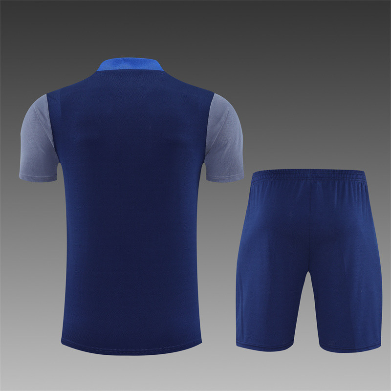 25/26 PSG kids short sleeved training suit royal blue