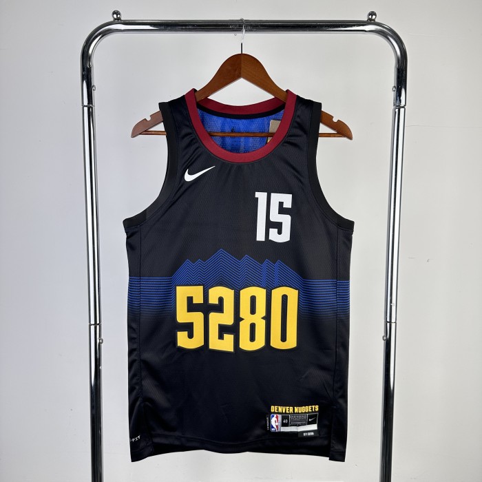 24 NBA Nuggets City Edition #15 JOKIC Basketball Jersey