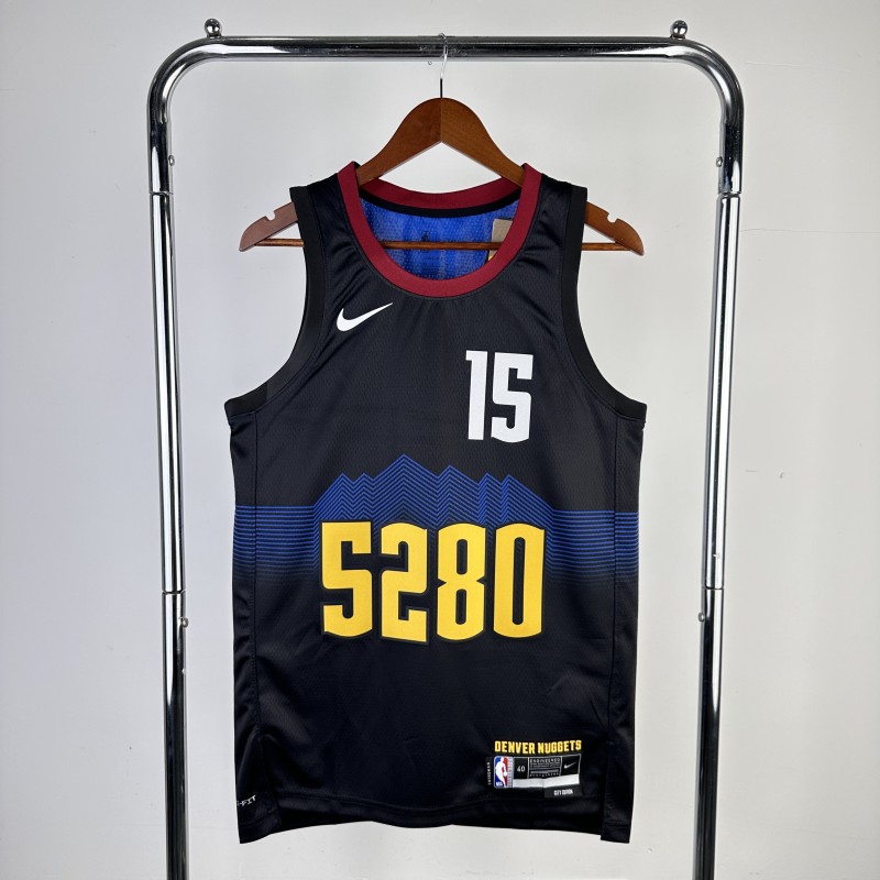 24 NBA Nuggets City Edition #15 JOKIC Basketball Jersey