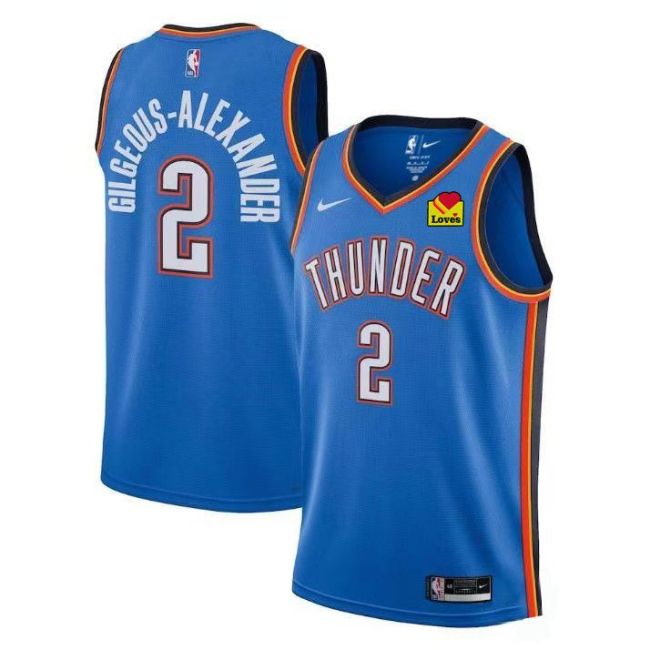 NBA Oklahoma City Thunder  #2 GILGEOUS-ALEXANDER Basketball Jersey