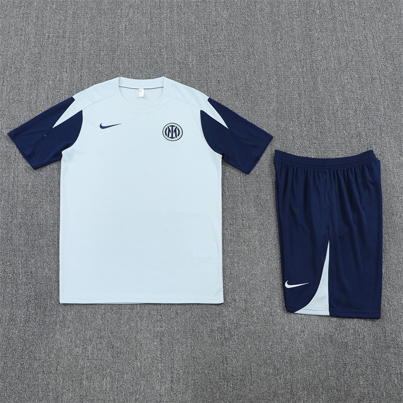 25/26 inter milan short sleeved Adult training kit light gray