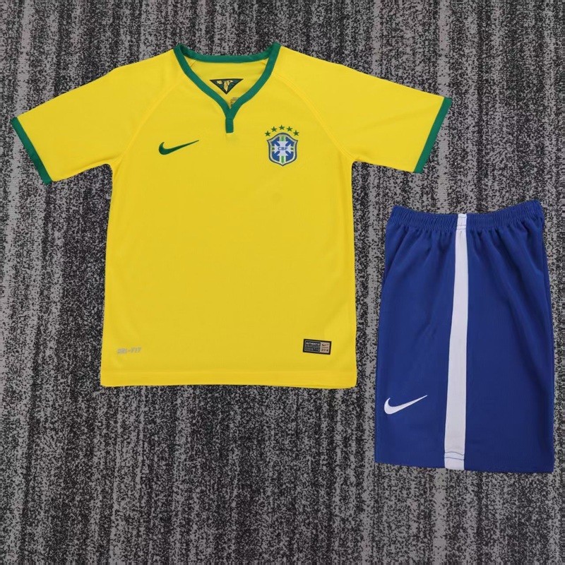 Retro 2014 Brazil home kids kit