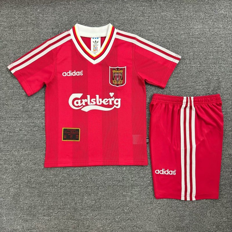 Retro 95/96 liverpool home kids kit