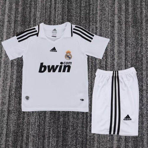 Retro 08/09 Real Madrid home kids kit