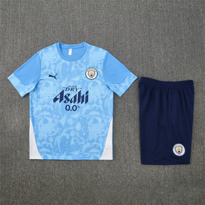 25/26 Manchester City Short sleeve training suit blue