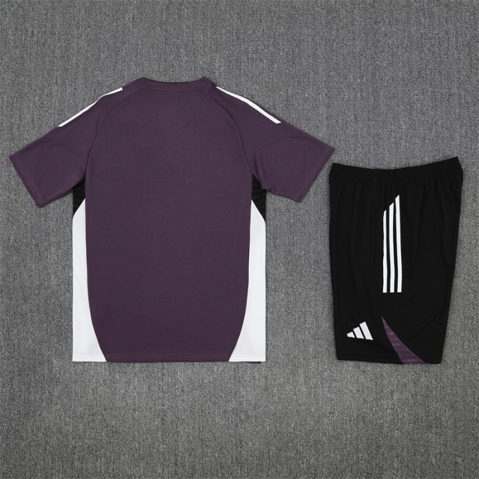 25/26 Manchester United Short sleeve training suit Purple;