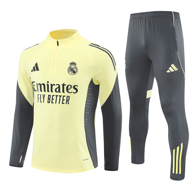 25/26 Real Madrid Adult training suit Yellow