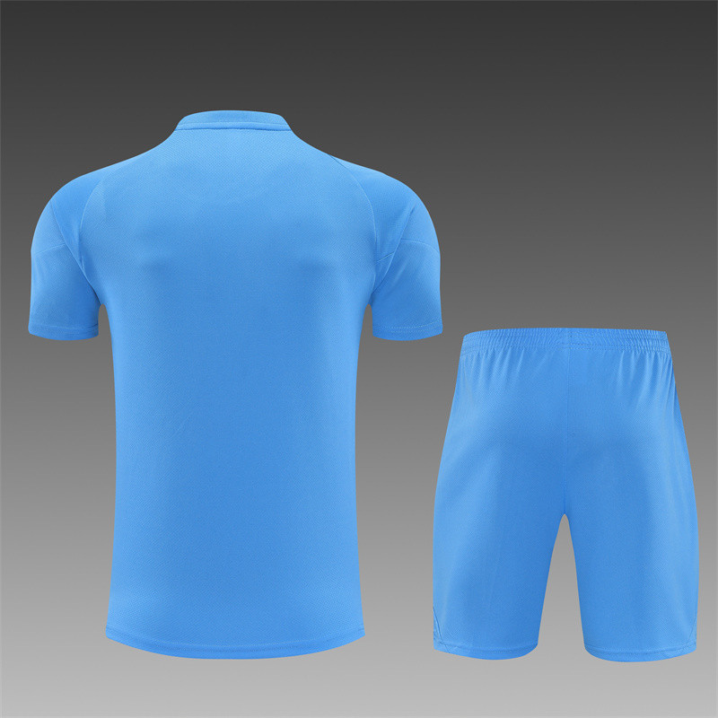 25/26 Real Madrid Short sleeve Adult training suit blue