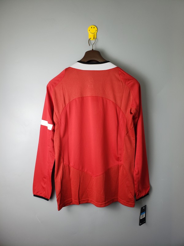 2005 retro Manchester United home long sleeve