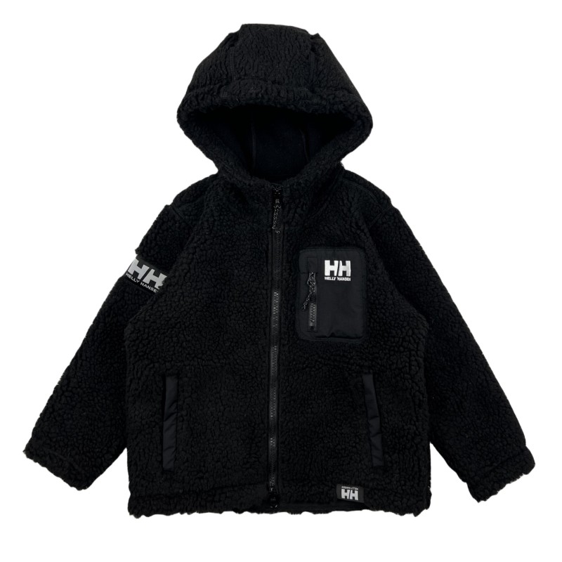 HH kids black lamb wool coat