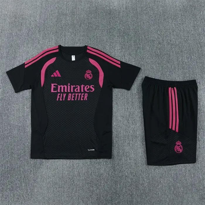 26/27 Real Madrid Short sleeve Adult training suit black