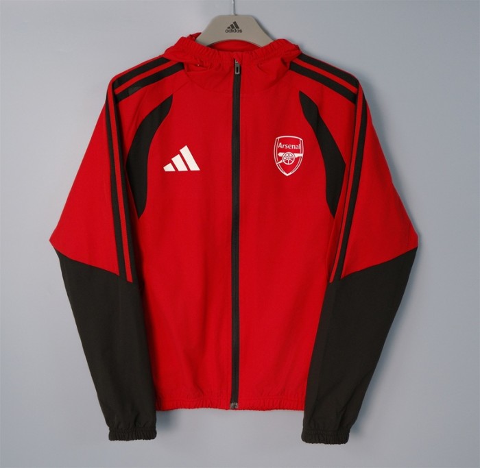 26/27 Arsenal Hooded Windbreaker  Red